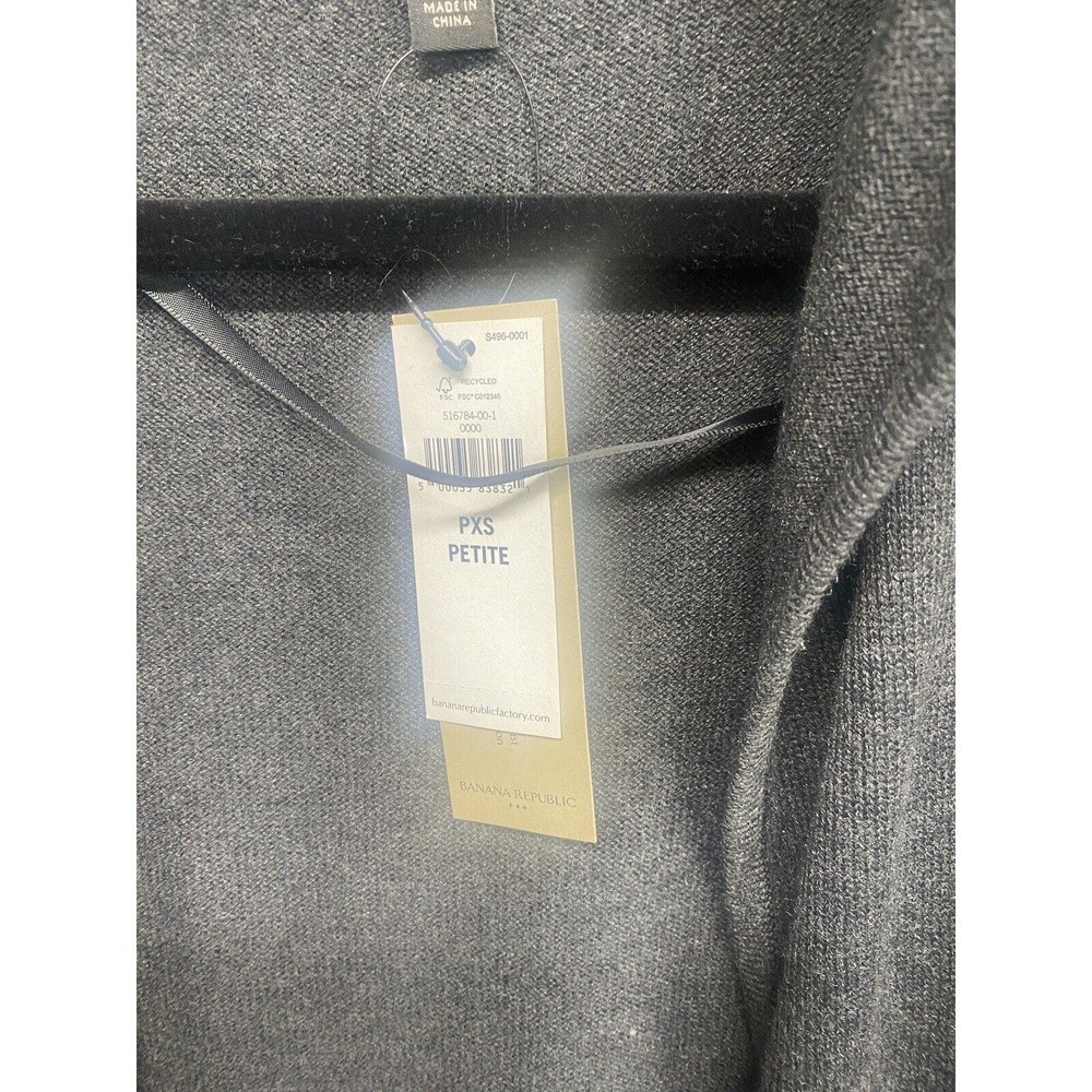 Banana Republic Petite XS Grey Long Sleeve Cardigan Sweater Casual New - Picture 2 of 5